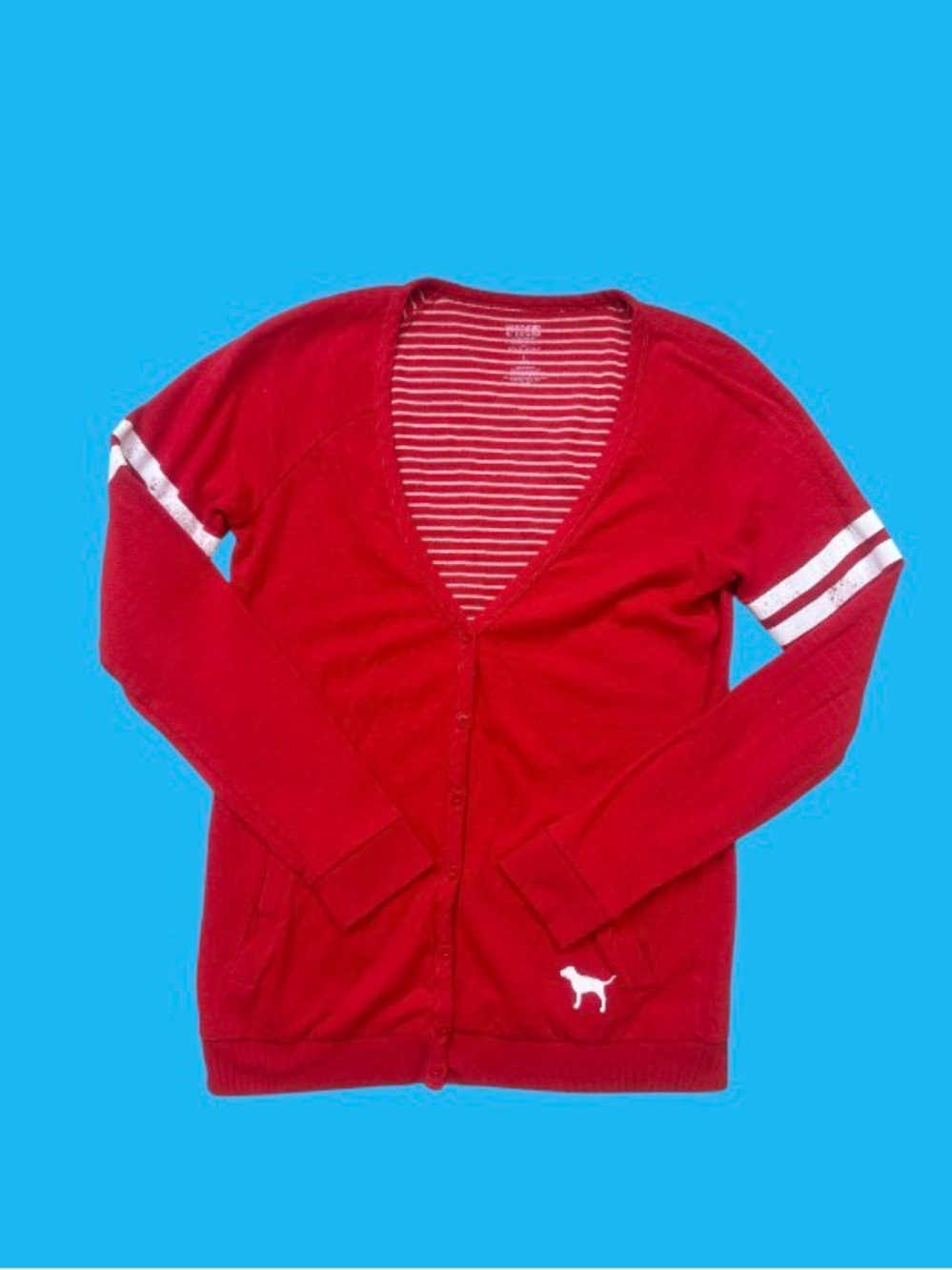 Vintage Pink Victoria’s Secret Ole Miss REBELS cardigan women’s size LARGE